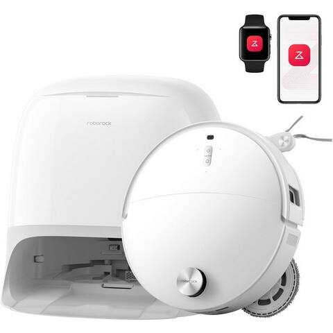 ROBOROCK robot aspirateur Qrevo Curv 2 Pro 25000 Pa HyperForce Saugkraft, 60 W, 100°C Heißwasser-Moppwäsche, avec