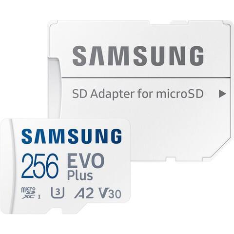 SAMSUNG EVO Plus (2024) inkl. SD-Adapter carte mémoire (256 GB, Video Speed Class 30 (V30)/UHS Speed Class 3 (U3),