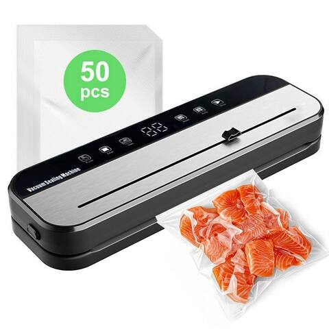 Fine Fine Life Pro sous-vide Vakuummaschine: 99% Vakuumrate, 30 cm Verschluss, 50 gratis Beutel, 120W