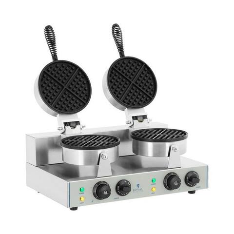 Royal Royal Catering gaufrier Doppelgaufrier Doppel Waffelautomat Brüsseler Waffel Gastro ret, 2600 W