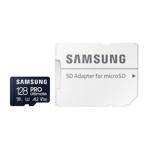 SAMSUNG Pro Ultimate MicroSD carte mémoire (128 GB, 200 MB/s Lesegeschwindigkeit, avec SD-Adapter)