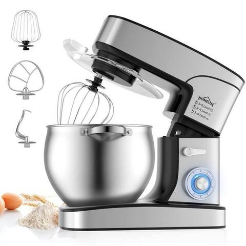 Homelux HOMELUX robot de cuisine SC-667, 2500 W, 12 l Schüssel, inkl 3-Teiligem Patisserie-Set et Spritzschutz, avec