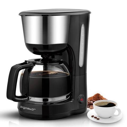 Aigostar Aigostar cafetière filtre, 1.25l Kaffeekanne, cafetière filtre avec 1,25L Glaskanne, bis zu 10 Tassen