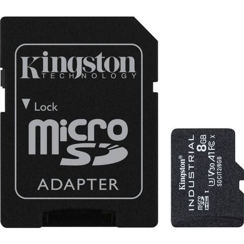 Kingston Kingston INDUSTRIAL microSD 8GB + SD Adapter carte mémoire (8 GB GB, UHS-I Class 10, 100 MB/s