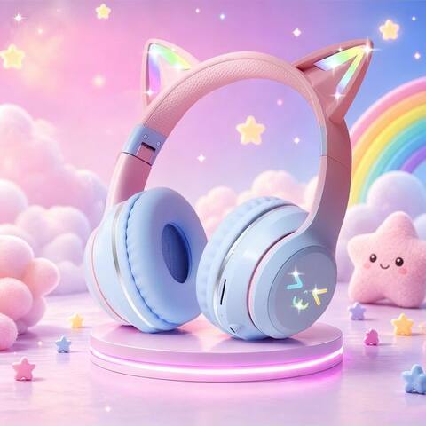 Fosmet FOSMET Bluetooth Casque Kinder avec LED-luminairen 60dBA Lautstärkebegrenzung Casque circum-aural (10 heures