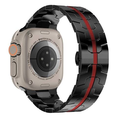Wigento Bracelet pour montre connectée pour Apple montre 10 46mm / Ultra 1 + 2 49 9 8 7 45 6 SE 5 4 44 Armband