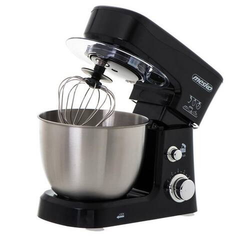 Mesko Mesko robot de cuisine MS 4217, 1200 W, 3,5 l Schüssel, planetarische Rührmaschine, Knetmaschine, Edelstahl,