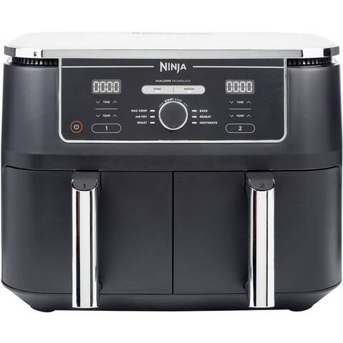NINJA air fryer Foodi AF400EU Dual Zone Airfryer, 2470 W, Kapazität je 1,4 kg, incl. 2 Crisper Gittereinsätze