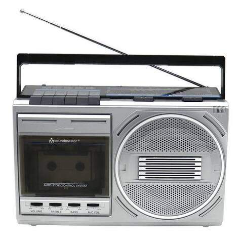 Soundmaster Soetmaster RR20SI Retro radiokassettenrekorder avec Bluetooth & USB-MP3 Wiedergabe Boombox (UKW/MW/KW, 3 W,