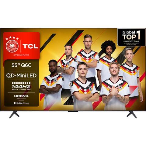 TCL 55Q6CX1 Mini-LED-téléviseur (139 cm/55 pouces, 4K Ultra HD, TV connectée, Google TV, 4K Multi-HDR Dolby