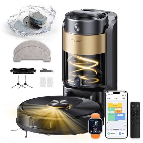 Proscenic Proscenic robot aspirateur avec Wischfunktion,2× Tiefenreinigung,Dual-Laser LiDAR,Teppicherkennung,