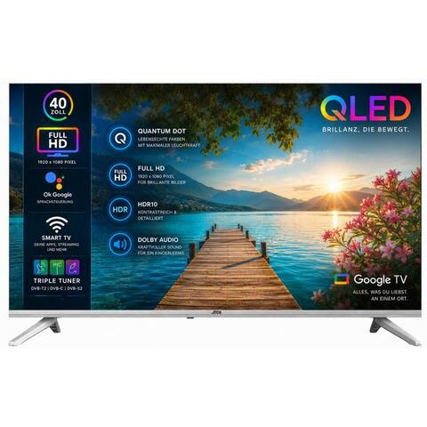 GOOGLE JTC-24 JTCSQ40F39405G QLED-téléviseur (100 cm/40 pouces, Full HD, TV connectée, Google TV, 40 pouces, QLED,