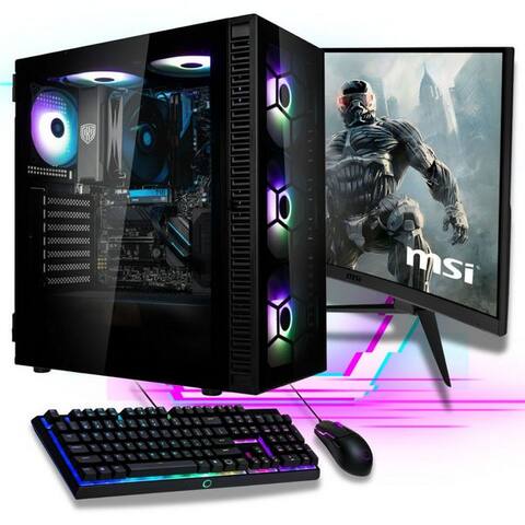 Meinpc MeinPC AMD Ryzen 7 Set PC gamer-Komplettsystem (27", AMD Ryzen 7 5700G, Radeon, 32 GB RAM, 500 GB SSD,