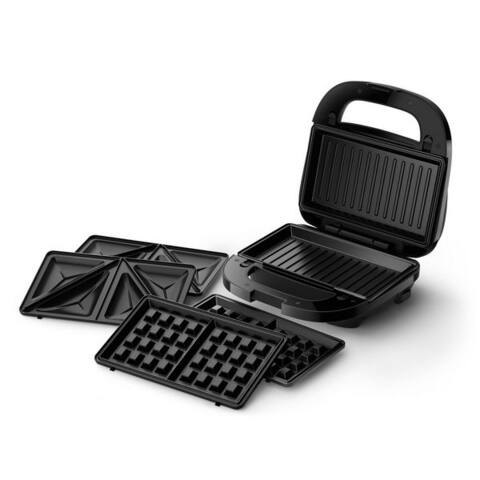 PHILIPS grill à sandwich 5000 Series HD2350/80, avec 3 austauschbaren Plattensätzen, 750 W, gleichmäßiges Aufheizen,