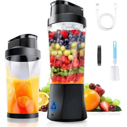 Aimax AImax Akku-Smoothie-Maker Tragbarer blender 700ml Mini Standblender to Go - 6 Klingen Smoothie Maker, USB