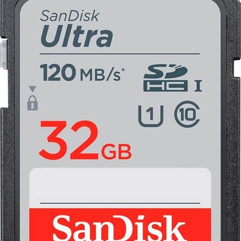 SANDISK Ultra® SDHC™ UHS-I 32 GB carte mémoire (32 GB, Class 10, 120 MB/s Lesegeschwindigkeit)