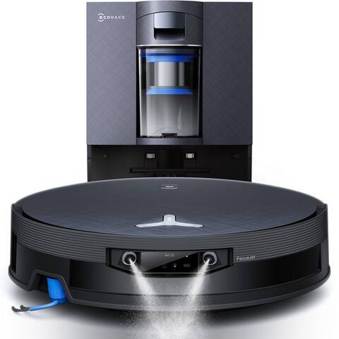 ECOVACS Nass-Trocken-robot aspirateur DEEBOT X12 OmniCyclone, FocusJet-Technologie, 110 W, beutellos, 25cm,