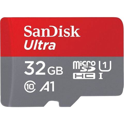SANDISK microSDHC Ultra 32GB (A1/UHS-I) + Adapter carte mémoire (32 GB, Class 10, 120 MB/s Lesegeschwindigkeit)