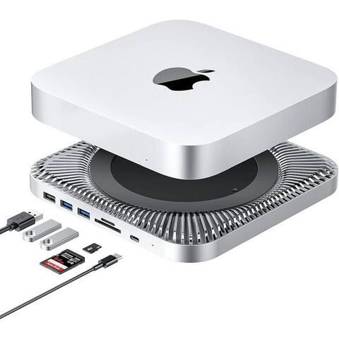 Vivitar Vivitar 7-in-1 USB-Hub pour Mac mini M1 avec 2-in-1-HDD/SSD-Gehäuse, USB-Adapter Multiport-USB-C-Hub avec