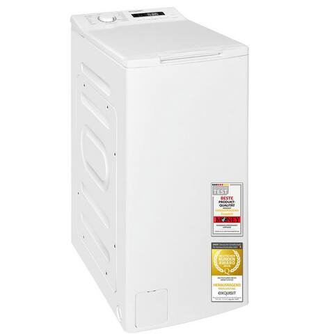 Exquisit exquisit lave-linge Toplader LTO51207-030A, 7,5 kg, 1200 U/min, 7,5 kg, Startzeitvorwahl, Aquastop, Schmal,