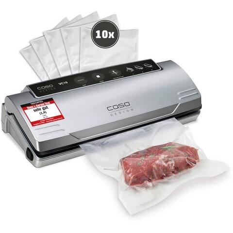 Caso Caso sous-vide VC10, Rollenbreite 30 cm, 110W, inkl. 10 Profi-Beutel, separate Schweißfunktion