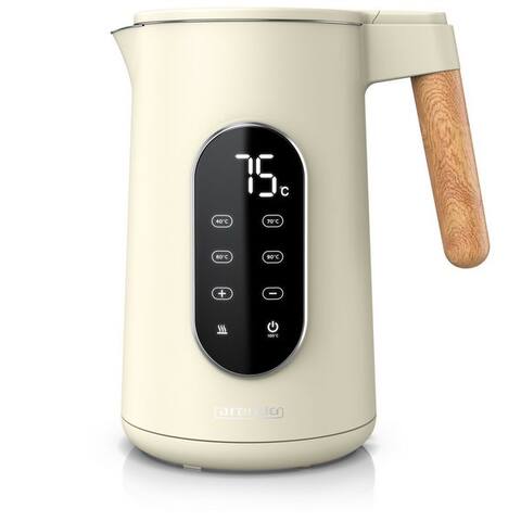 Arendo Arendo bouilloire Edelstahl, Doppelwand, Temperatureinstellung 40° - 100 °C avec Anzeige, 1,7 l, 2200 W,