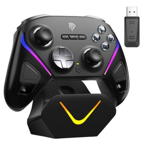Anysun ANYSUN D10 manette PC avec station de charge, manette PC sans fil Gaming-manette (avec TMR Joystick & 2 in 1