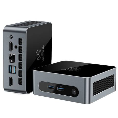 Vasoun VASOUN Mini PC Intel N100, 16 GB DDR4 RAM, 512 GB SSD mini PC mini PC (N100, (Windows 11 Pro, WiFi 6, Dual 4K