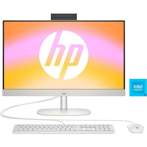 HP 24-cr0211ng All-in-One PC (23,8 pouces, Intel N 100, UHD Graphics, 8 GB RAM, 512 GB SSD, Luftkühlung)