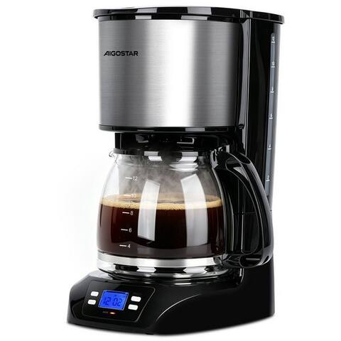 Aigostar Aigostar cafetière filtre Digitale cafetière filtre Edelstahl avec Timer, 1,5L, 800W, 1.5l Kaffeekanne,