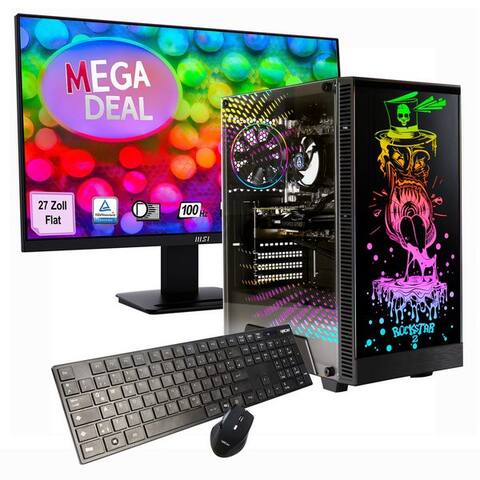 MSI GAMEmax MegaDeal Rockstar 2602 AMD Ryzen 7 5700X RTX 5060 32GB DDR4 1TB SSD PC-Komplettsystem (27", AMD Ryzen
