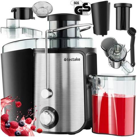 Tectake tectake centrifugeuse Saftpresse, 18 x 26 x 28,5, GS-Zertifikat, rutschfeste Gummifüße, 600 W, 600 W, 2