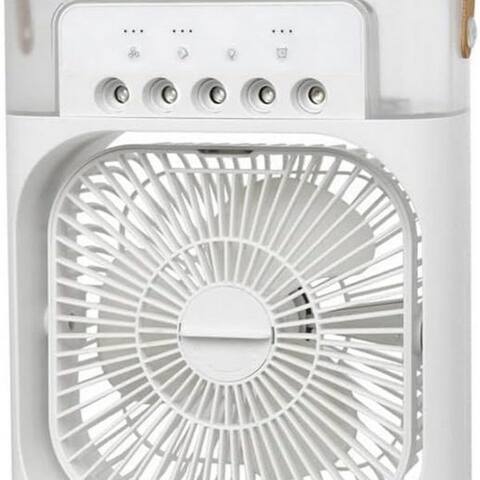 Luckky LUCKKY Tischventilateur 3-in-1 Luftkühler, USB ventilateur avec Farblumièreern., Kompakter 3-in-1 Luftkühler