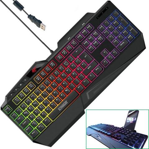 Schwaiger Schwaiger Gaming Keyboard clavier GT108 RGB DE-Layout Gaming-clavier (RGB LED Beleuchtung beluminairet Gamer