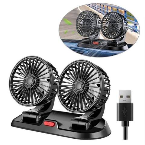 Qubebu QUBEBU Mini USB-ventilateur Tragbare ventilateuren pour Auto, Kühlluftventilateur pour Alle Autos,