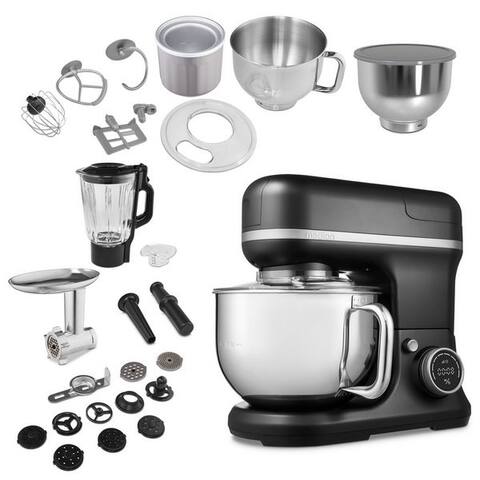 Medion® Medion® robot de cuisine MD 18442 8 Geschwindigkeitsstufen, Noir, 1200 W, 5 l Schüssel, Umfangreiches
