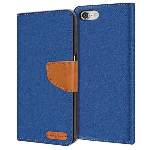CoolGadget Coque pour smartphone Denim Schutzhülle Flip Case pour Apple iPhone 7 / 8 / SE 2 4,7 pouces, Book Cover