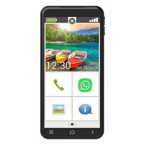 Emporia Emporia SMART.6lite Seniorentéléphone (128 GB Speicherplatz, 5,54 pouces tactileécran, Android 13,