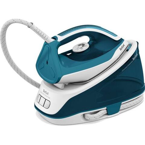 TEFAL centrale vapeur Express Essential, 2200 W, Xpress Glide Bügelsohle, Calc Clear, 1400 ml Wassertank, 5,2 Bar,