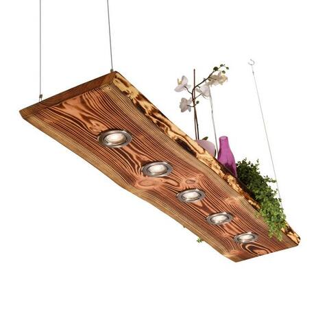 Blockholz-Schmiede Blockholz-Schmiede Hängeluminaire Lärchen Hängeluminaire geflammt aus Deutscher Manufaktur LED lampen, LED