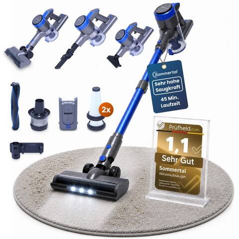 Sommertal Sommertal Akku-aspirateur à main Akku aspirateur VARIO150 3-Stufen Turbosauger avec 45min Laufzeit, pour