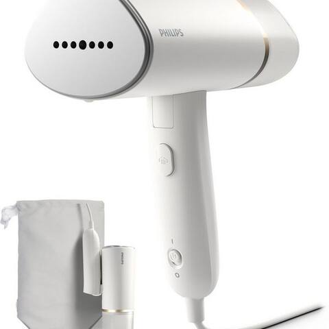 PHILIPS Dampfbürste STH3020/10 "Traveller", 120 ml abnehmbarer Wassertank, Metallplatte, 1000 W, kompakter et