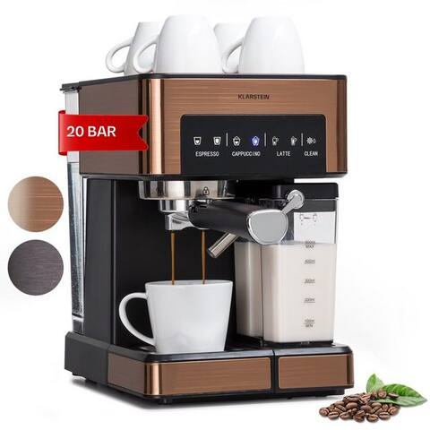 Klarstein Klarstein cafetière filtre Arabica Comfort machine espresso 1350 W 20 Bar 1,8 L tactile, 1.8l Kaffeekanne,