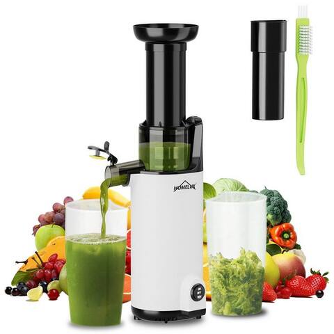 Homelux HOMELUX Slow Juicer Kleiner centrifugeuse Sicherheitsverriegelung, Mini, kompakt, 120 W, Geräuscharm, avec