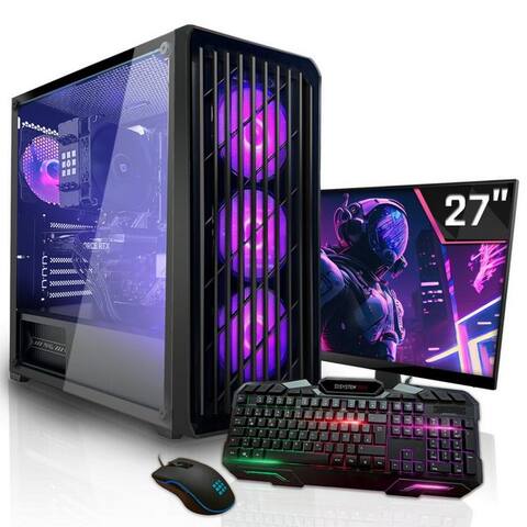 Systemtreff SYSTEMTREFF Basic PC gamer-Komplettsystem (27", AMD 5600GT 5600GT, RX Vega 7, 16 GB RAM, 500 GB SSD)