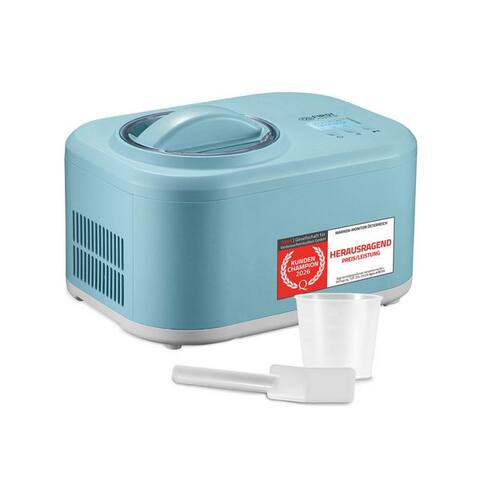 Tzs TZS FIRST AUSTRIA sorbetière 1L, 100W, Kompressor & Kühlhaltefunktion, 60-Min Eis, 8-Std Joghurt, 1 l, 100 W,