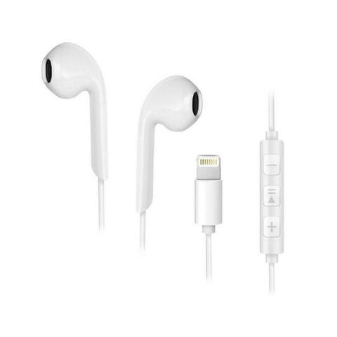 Forcell Stereo pour Apple iPhone iPhone-Anschluss 8-pin Weiß Écouteurs intra-auriculaires