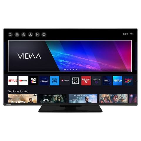 TOSHIBA 40QV3F63DAZ QLED-téléviseur (100 cm/40 pouces, Full HD, VIDAA Smart TV, VIDAA Smart TV, HDR, Triple-Tuner)