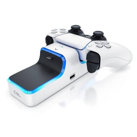 PLAYSTATION CSL PS5 manette station de charge, Twin Charge Playstation sans fil manette DualSense-station de charge (1000 mA, 1-tlg.,