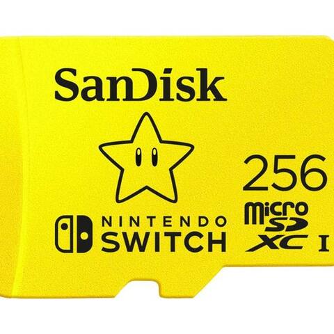 SANDISK microSDXC pour Nintendo switch 256GB carte mémoire (256 GB, 100 MB/s Lesegeschwindigkeit, A1/ V30/ U3/ C10/